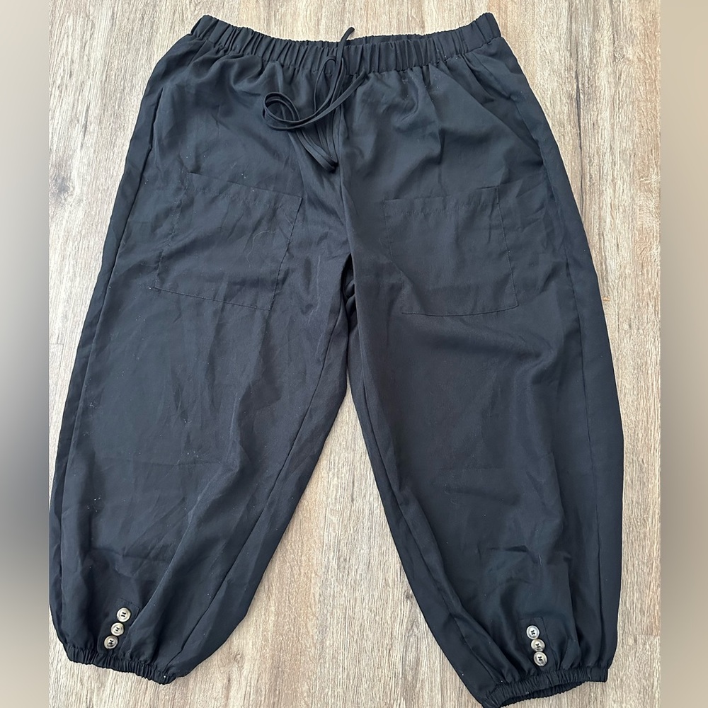 UNBRANDED TEMU BLACK PANTS SUPER COMFY 2X TWO FRONT POCKET WORN ONCE